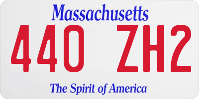MA license plate 440ZH2