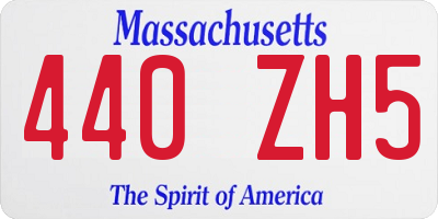 MA license plate 440ZH5