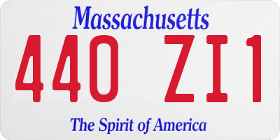 MA license plate 440ZI1