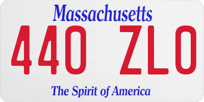 MA license plate 440ZL0