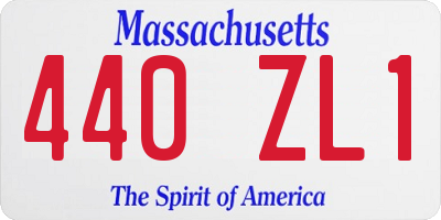 MA license plate 440ZL1