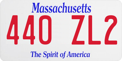 MA license plate 440ZL2