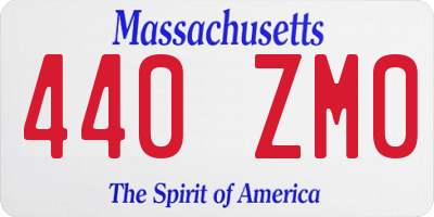 MA license plate 440ZM0
