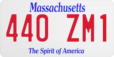 MA license plate 440ZM1