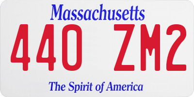 MA license plate 440ZM2