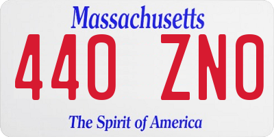 MA license plate 440ZN0
