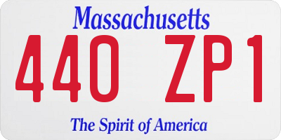 MA license plate 440ZP1