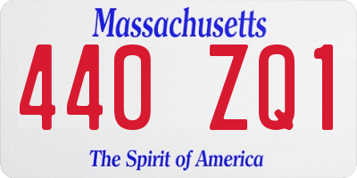 MA license plate 440ZQ1