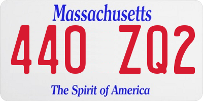 MA license plate 440ZQ2