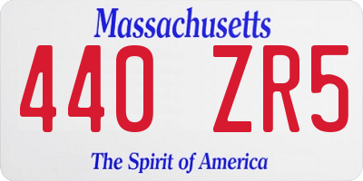 MA license plate 440ZR5