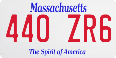 MA license plate 440ZR6