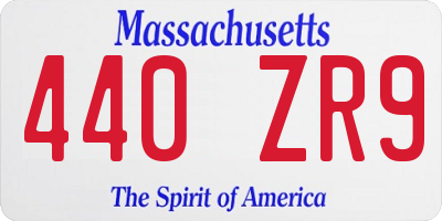 MA license plate 440ZR9