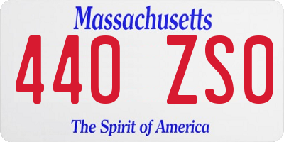 MA license plate 440ZS0