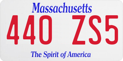 MA license plate 440ZS5