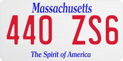 MA license plate 440ZS6