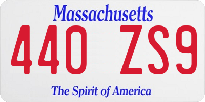 MA license plate 440ZS9
