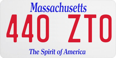 MA license plate 440ZT0
