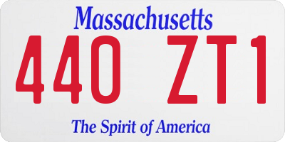 MA license plate 440ZT1