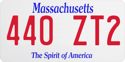 MA license plate 440ZT2