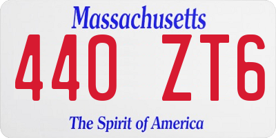 MA license plate 440ZT6