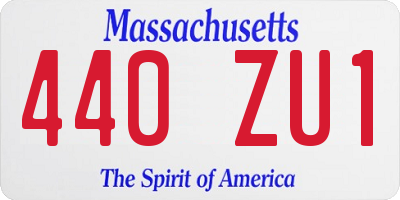 MA license plate 440ZU1