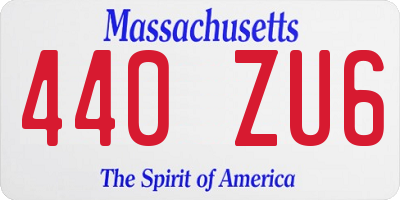 MA license plate 440ZU6