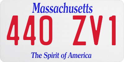 MA license plate 440ZV1