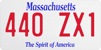 MA license plate 440ZX1