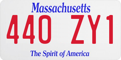 MA license plate 440ZY1