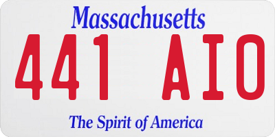 MA license plate 441AI0