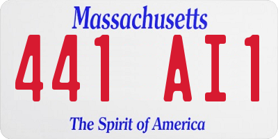 MA license plate 441AI1