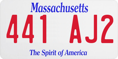 MA license plate 441AJ2