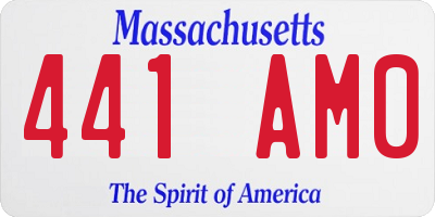 MA license plate 441AM0