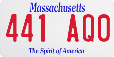 MA license plate 441AQ0