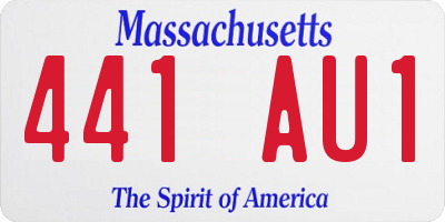 MA license plate 441AU1