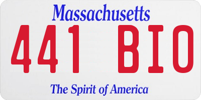 MA license plate 441BI0