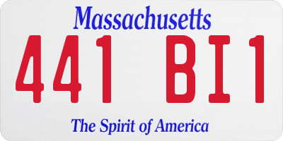 MA license plate 441BI1