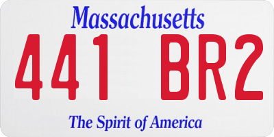 MA license plate 441BR2