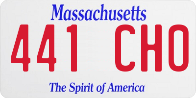 MA license plate 441CH0
