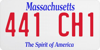 MA license plate 441CH1