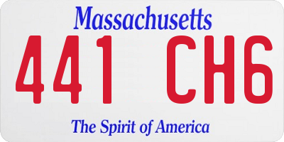 MA license plate 441CH6
