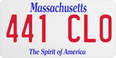 MA license plate 441CL0