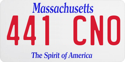 MA license plate 441CN0
