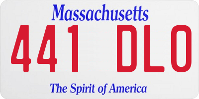 MA license plate 441DL0