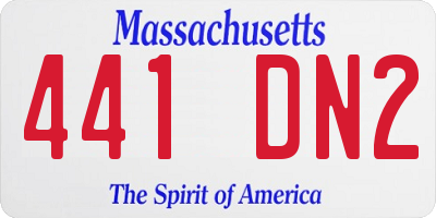 MA license plate 441DN2