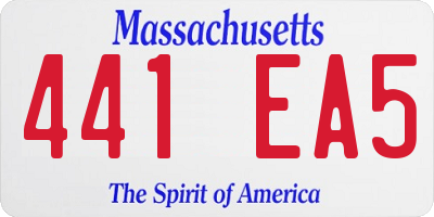 MA license plate 441EA5
