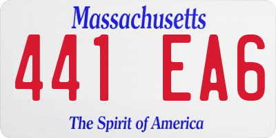 MA license plate 441EA6