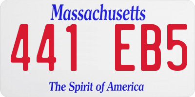 MA license plate 441EB5