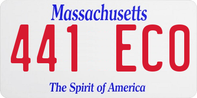 MA license plate 441EC0