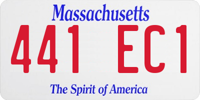 MA license plate 441EC1